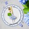 60PCS Blue Floral Paper Place Mats Disposable Vintage Blue Flower Placemats Chinoiserie Round Table Mat Spring Setting for Bridal Tea Wedding Birthday Party Supplies Dining Table Decor